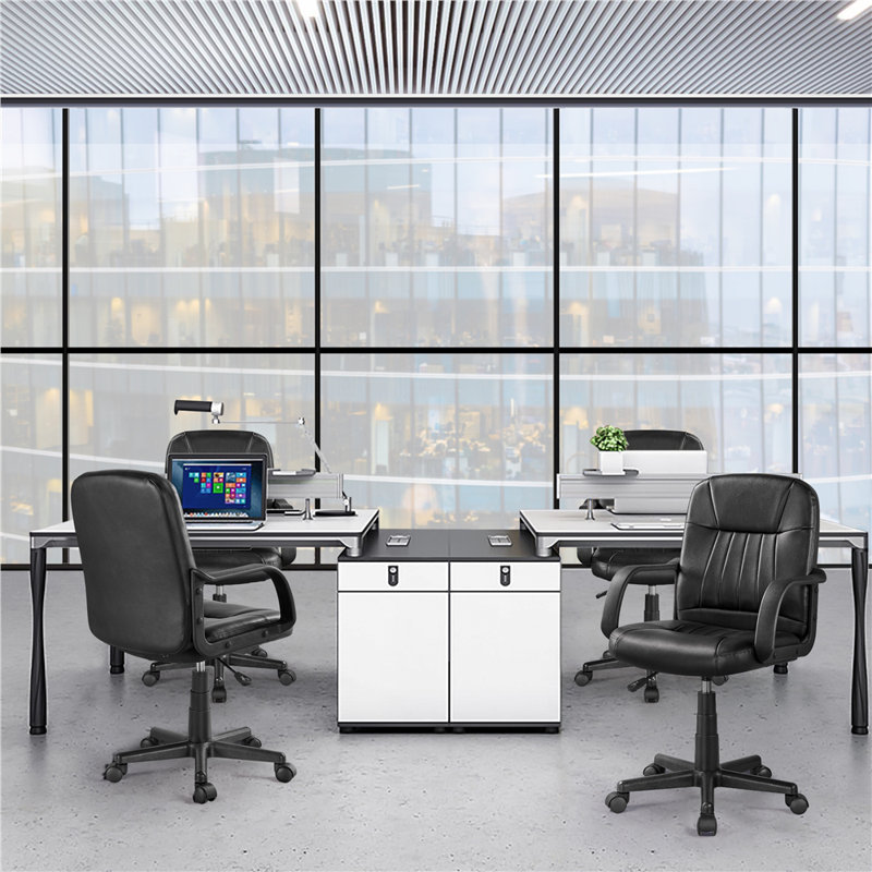 Yaheetech Task Chair with Headrest, Black