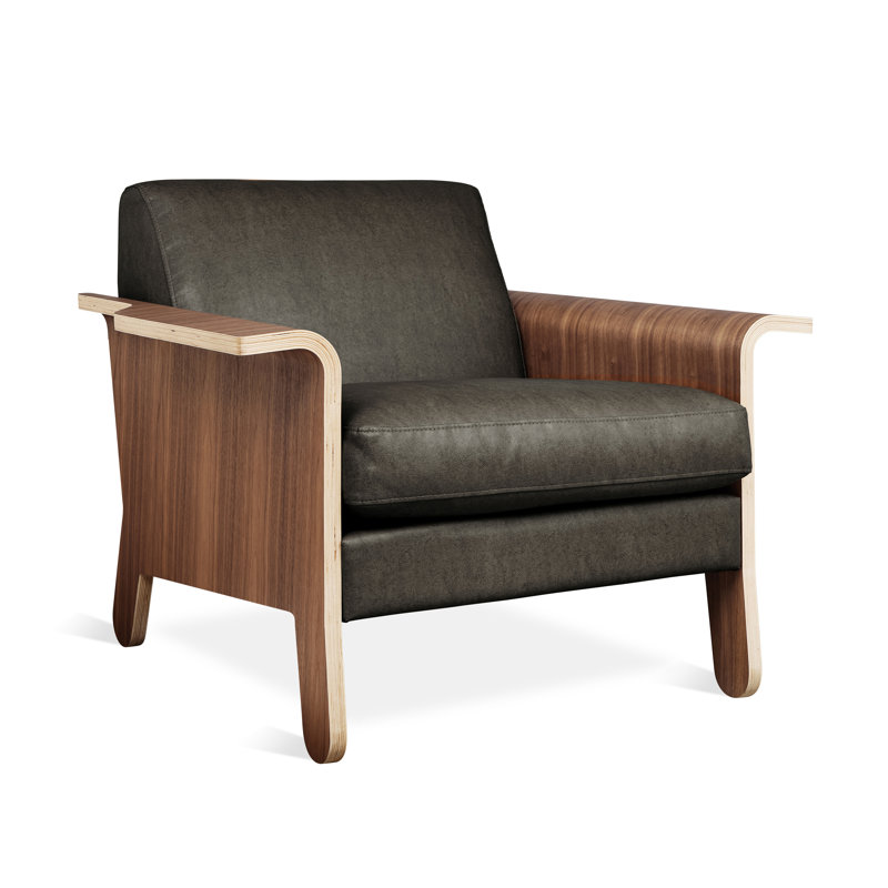 Chaise Lodge, Vegan Appleskin Leather Licorice