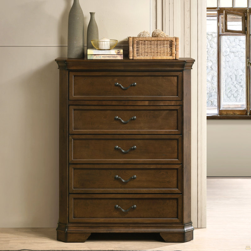 Commode 5 tiroirs en bois