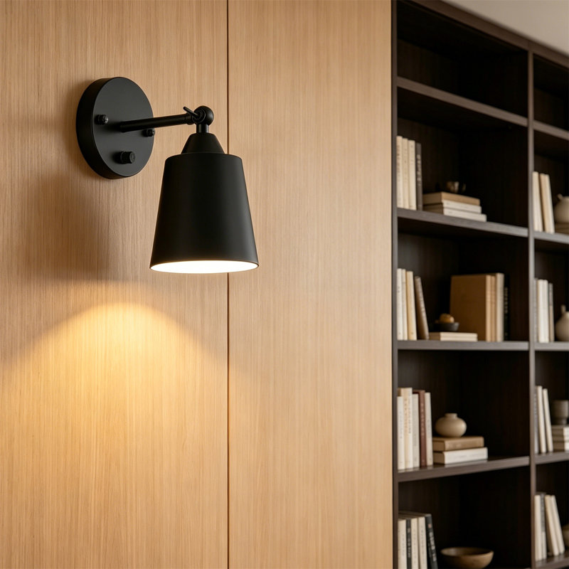 Set of 2 Black Adjustable Wall Sconces, 180° Swivel Head Industrial Wall Light with E26 Base for Bedroom Living Room