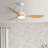 56" 3-Blade White Modern LED Ceiling Fan Light With Remote Control