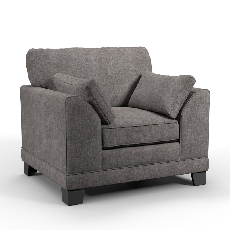 Aadil Upholstered Armchair, Charcoal