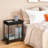 Double-Layer Rolling Storage Cart, Black