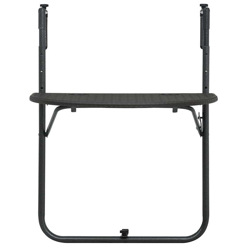 Aulani Foldable Plastic Balcony Table, Dark Brown