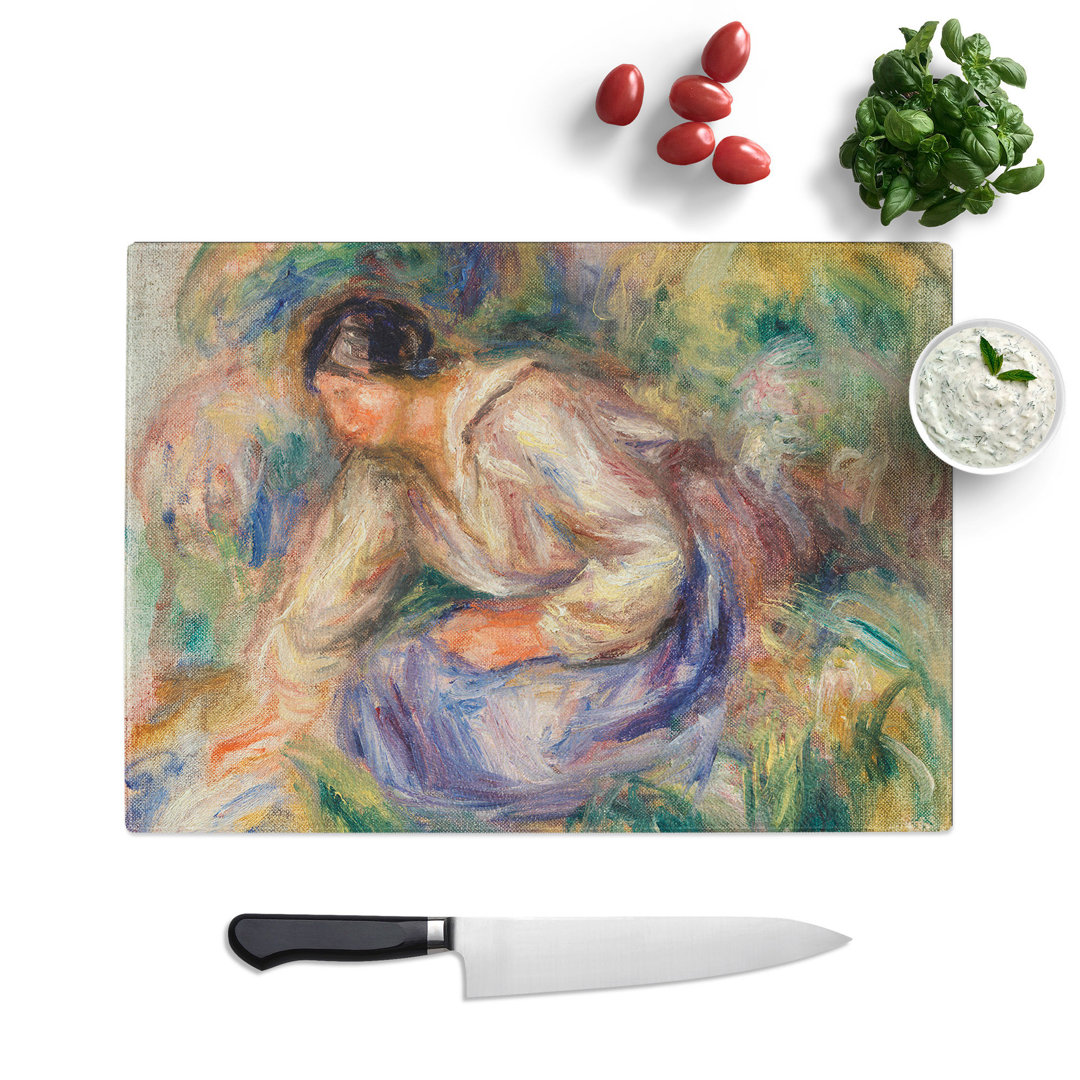 Woman in Skirt by Pierre-Auguste Renoir Chopping Board
