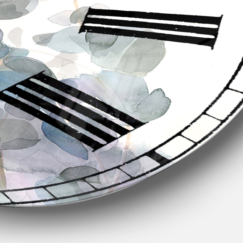 Gris aquarelle II - horloge murale traditionnelle, Moyen