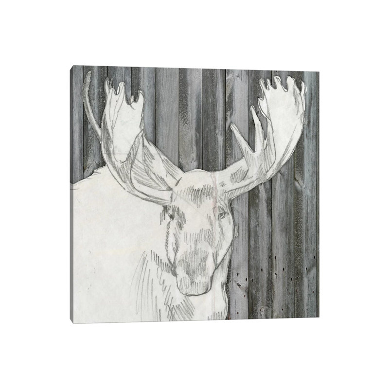 Barnwood Lodge Sketch II by Jennifer Goldberger - Wrapped Canvas Print, 30.48cm H x 30.48cm W x 1.905cm D