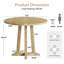 Table de voeux compacte, table de cuisine en bois, table de salle à manger ronde, table de lecture