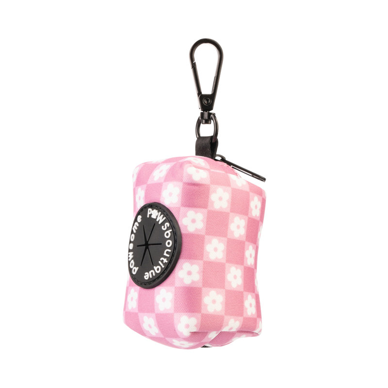 Pawsome Paws Boutique Poo Bag Holder Flower Check