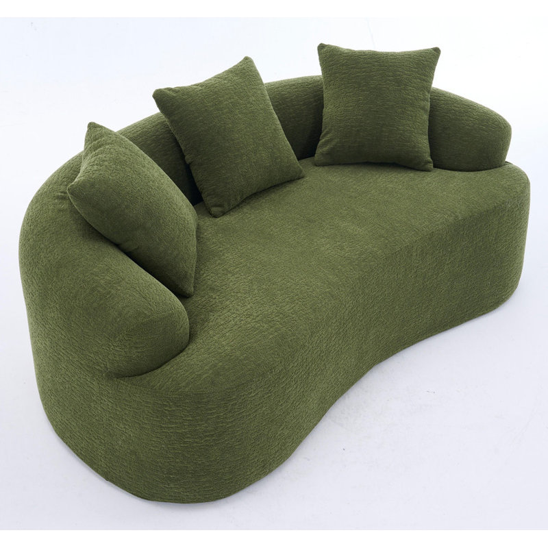 Canapé compact en Chenille, Vert