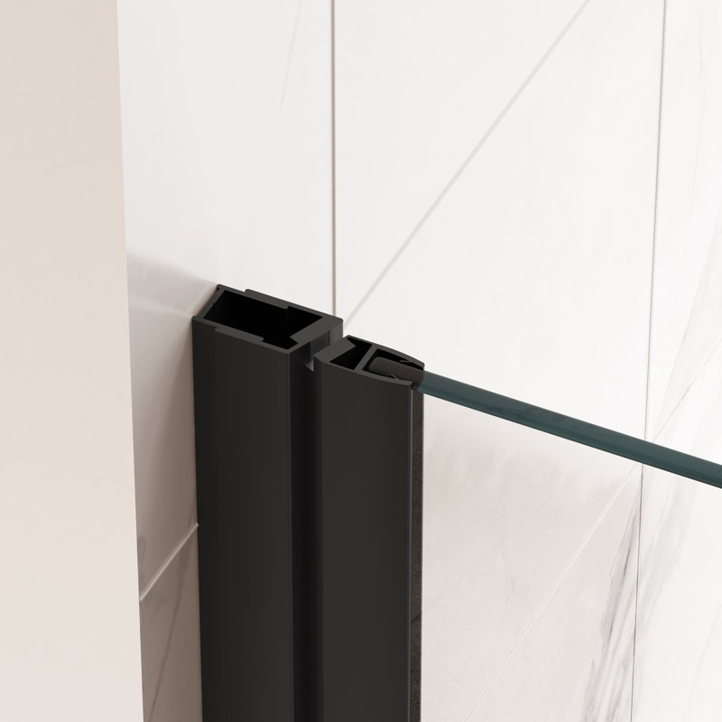 28-32"W X 72"H Left And Right Opening Universal Pivot Shower Door, Open Outside, With 1/4" And 5/16" Tempered Glass