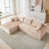 Velours côtelé beige clair sélectionné
