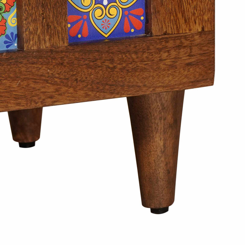 Solid Wood Rectangle Accent Cabinet