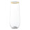 9 oz. Clear with Gold Stemless Plastic Champagne Flutes