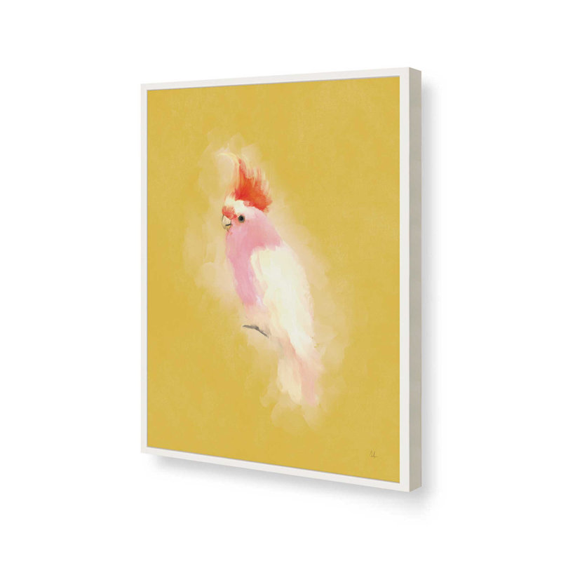 «Bright Birds IV» par Sarah Adams, reproduction d'art, L 36 x H 48, Blanc, Impression encadrée