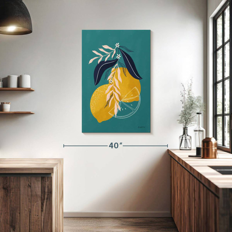 Yarlin citrons - bleu, H 39 po x l 26 po