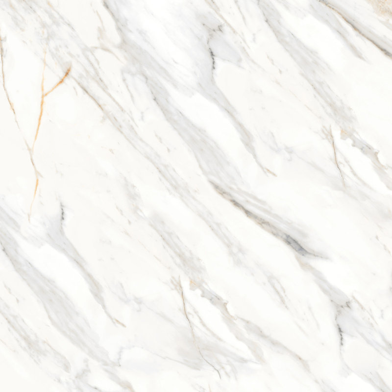 Carrelage mural en porcelaine aspect marbre Arezzo Bianco 48 "x 48" Shandar, Mat