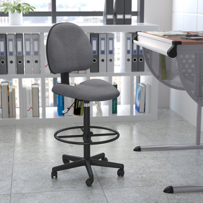 Chaise de dessinateur commerciale à hauteur réglable avec anneau de pied réglable