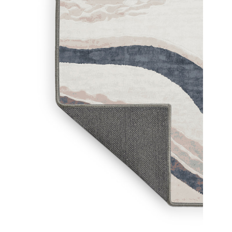 Tapis gris soyeux et moelleux, Rectangle 2 pi x 3 pi
