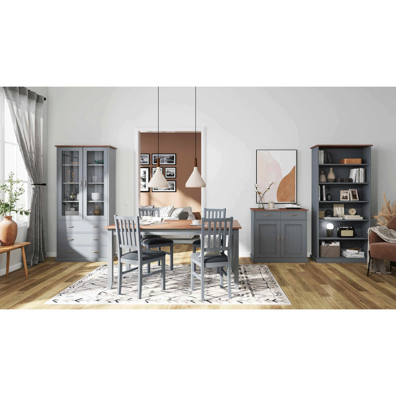 Westerland Bookcase chest of drawers, Grey/Sepia