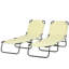 Chaise longue de piscine 2 pièces Outsunny