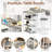Bar Table Set For 2, 3 Piece Bar Table Set, Bar Table And Chairs Set With PU Upholstery Stool And 3 Open Storage Shelves, Pub Table Set For Small Space And Kitchen, Black-106630105-106630106