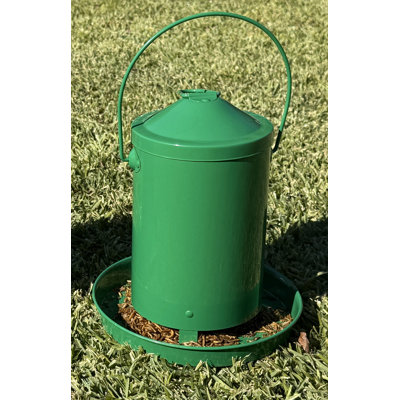 Zylina Powder Coated Metal Feeder 9 lbs - Green