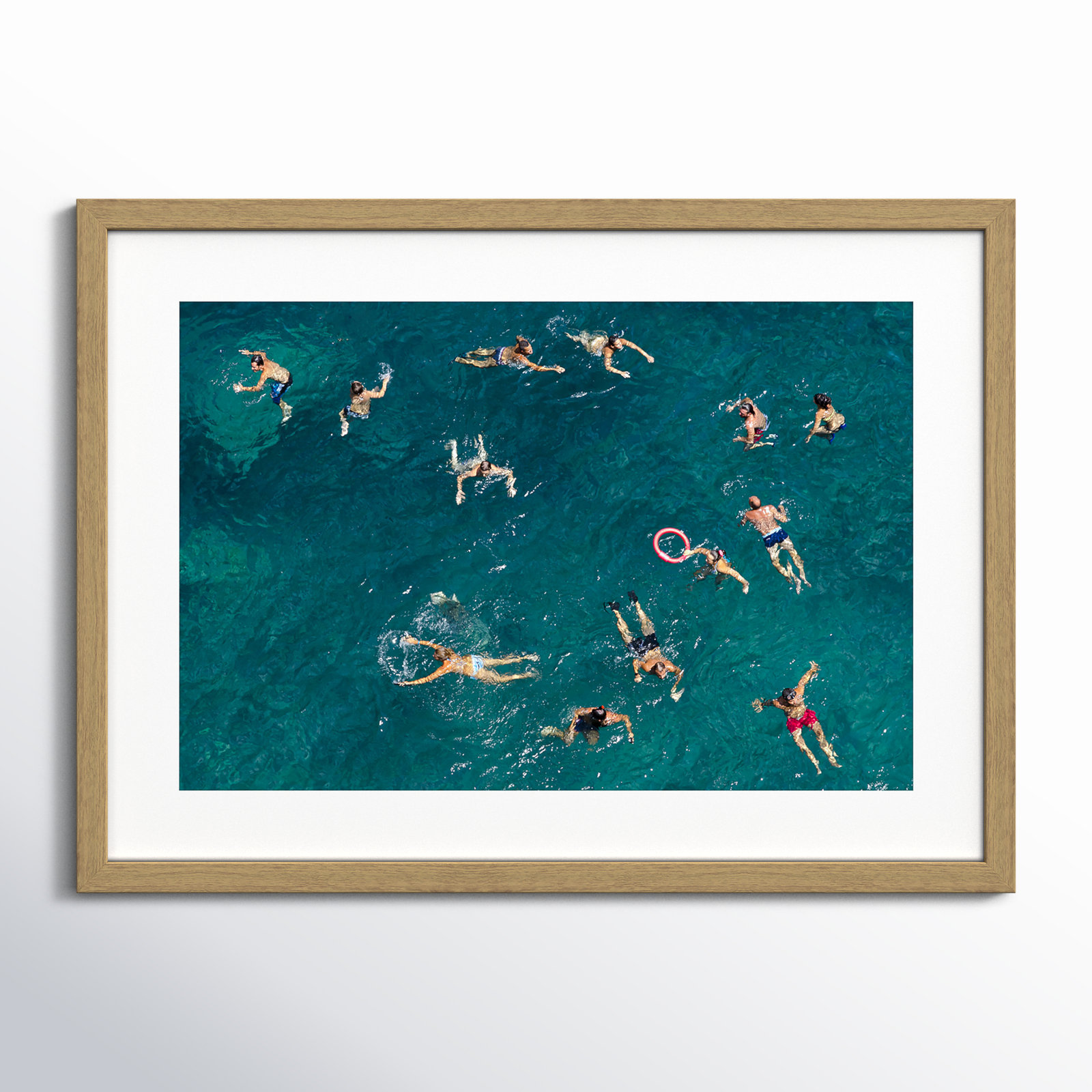Tonti - Photograph Print, 17" H x 23" W x 0.75" D, Beige Wood Framed Paper