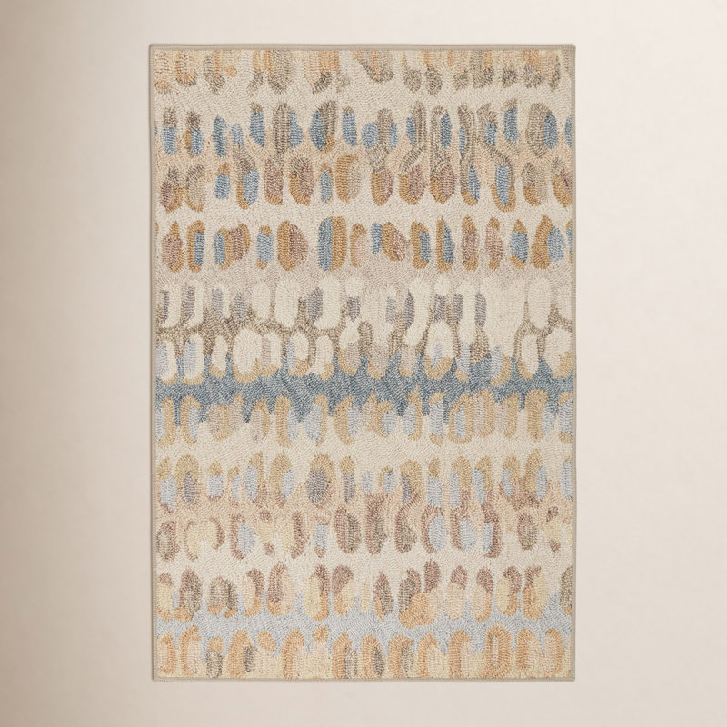 Paint Chip Natural Machine Washable Rug, Runner 2'6" x 8'