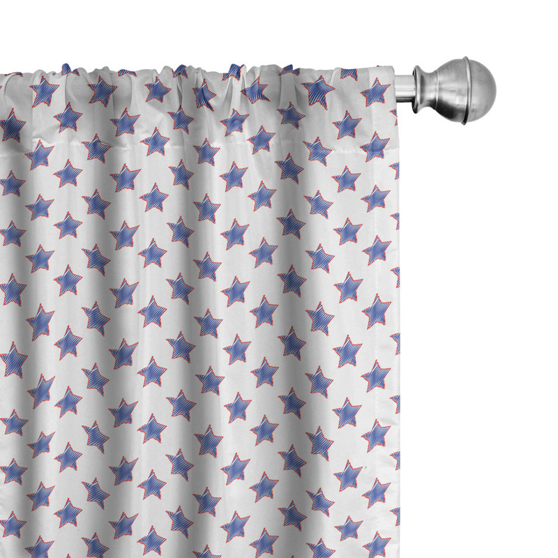Star Semi-Sheer Rod Pocket Curtain Panels, 28" x 84"
