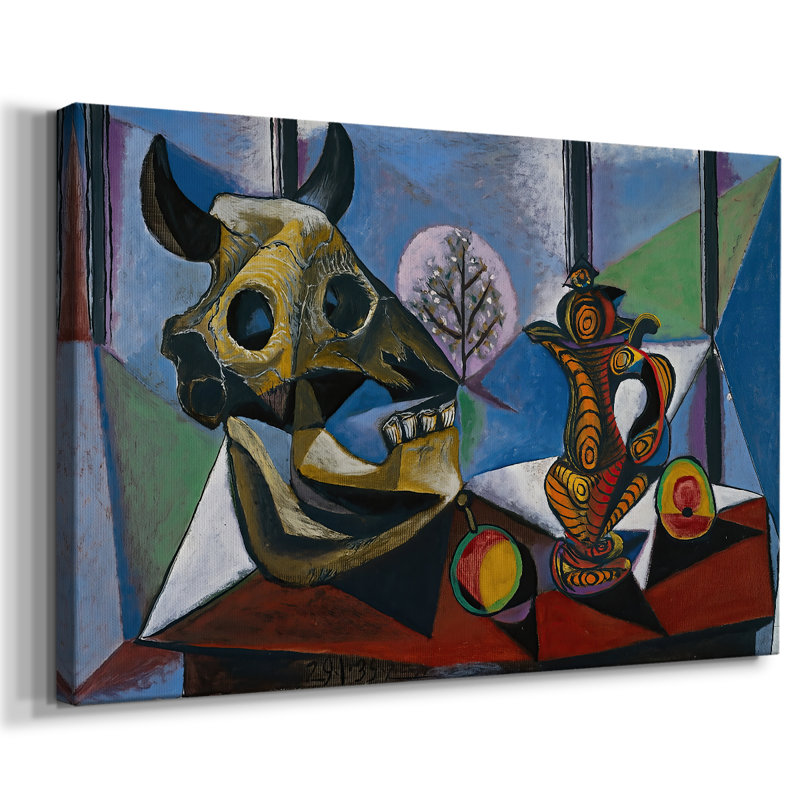 Still Life with Bull's Skull-Pablo Picasso-Gallery Wrapped Canvas-1939, 18 x 27