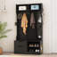 Hall Tree With 6 Hooks,Coat Hanger, Entryway Bench, Storage Bench,For Entrance, Hallwa,Black