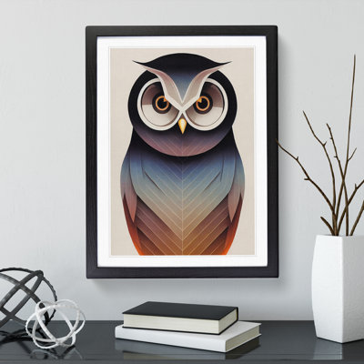 Beauteous Owl Abstract - Single Picture Frame Print