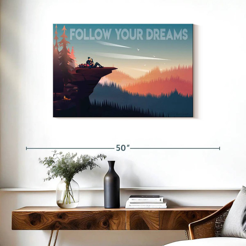 «Tergel Follow Your Dreams Lovers», H 24 po x l 36 po