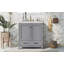 Meuble-lavabo de 30 po avec lavabo simple, meuble-lavabo encastré, armoire de rangement avec 2 portes et un tiroir, fermeture en douceur, rangement multifonctionnel, structure en bois massif-1441717746