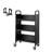Library Cart, Rolling Book Cart With 4 Inch Lockable Wheels