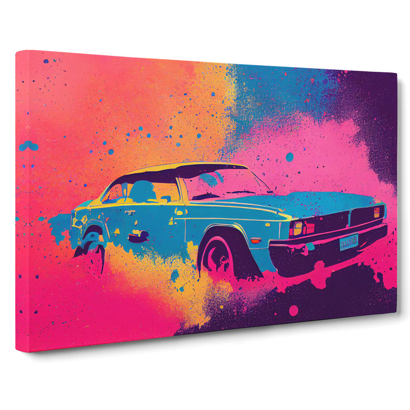 Retro Car Splash Vol.1 - Wrapped Canvas, 35cm H x 50cm W x 3cm D