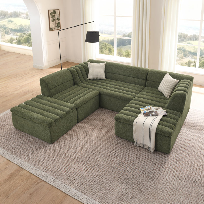 Canapé modulaire et moderne en chenille