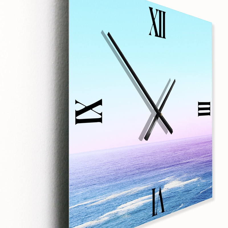 Horloge murale océanique et côtière surdimensionnée Ocean View, Petit