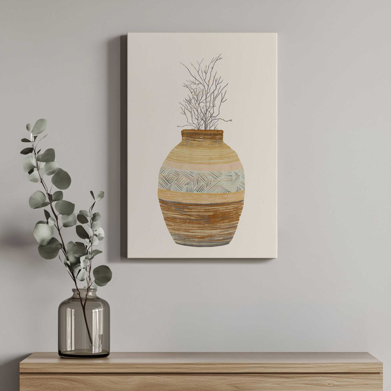 Impression sur toile «Earthenware Inspiration Vase» par Garima Dhawan, 48" H x 36" W, Toile tendue, Ne s’applique pas