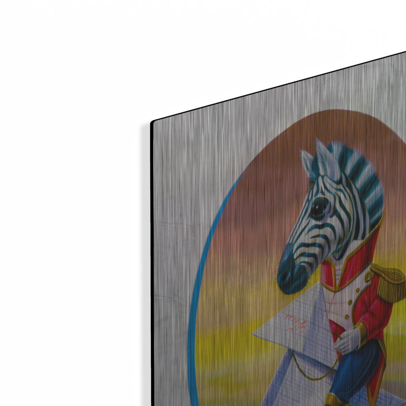 «Mister Zebra» par Valery Vecu Quitard, H 24 po x l 16 po
