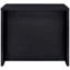 Bar autoportant noir avec grille pour bouteilles de vin et verres à pied en métal, bois d'ingénierie pour une utilisation quotidienne dans le bar de la salle à manger, rangement, design contemporain,
