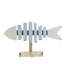 Décoration de table 11,25 po Nautical White and Blue Driftwood