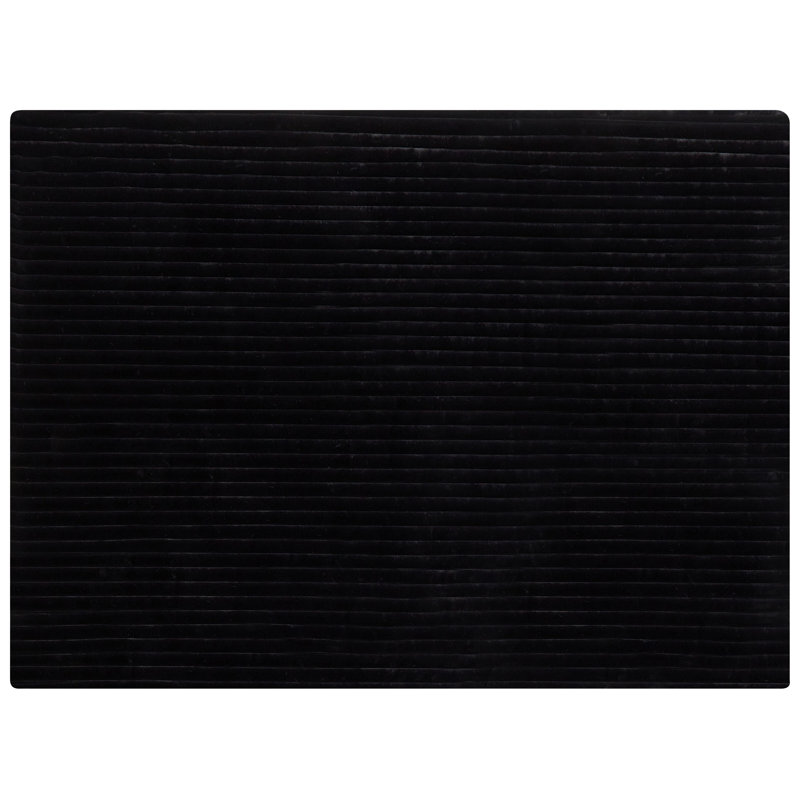 RAKYA Polyester Striped Bedspread, Black