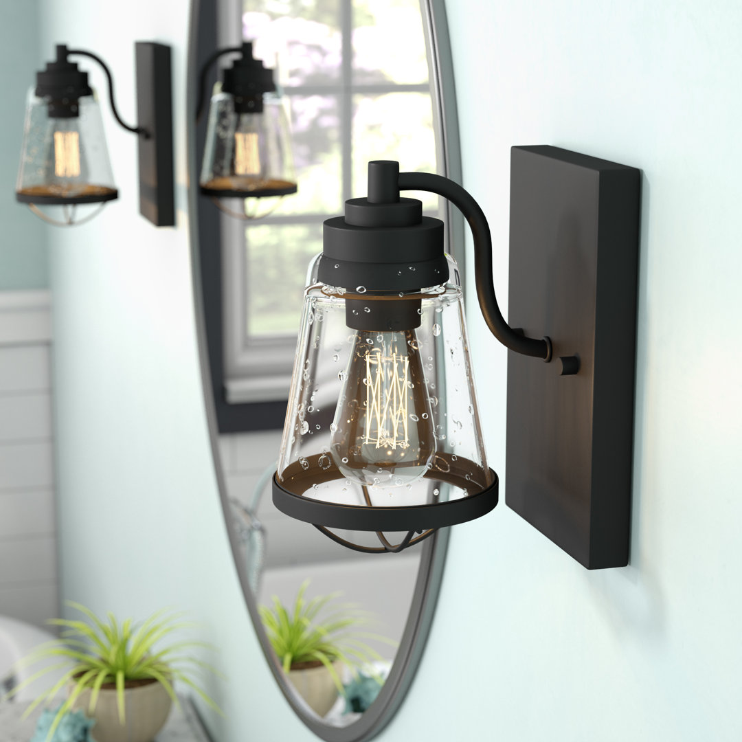 Akshay 1 - Light Dimmable Armed Sconce Beachcrest Home™ 