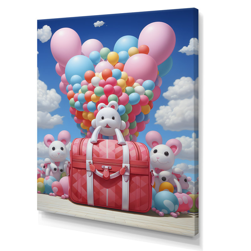 «Playful Ballons», sac à main, Toile tendue, H 32 po x l 24 po