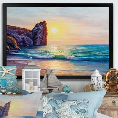 «Beautiful Sunset on Summer Wave III» - photographie sur toile