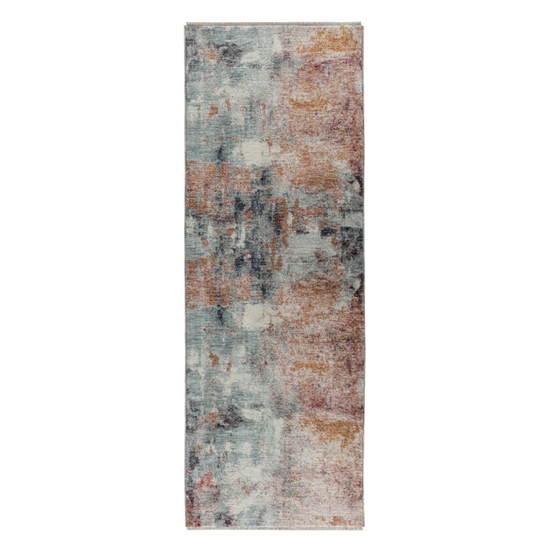 Ginsberg Abstract Indoor / Outdoor Rug, Runner 2'3" x 7'10" 