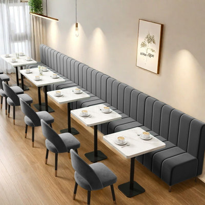 Dining Room Double Velvet Upholstered Booth