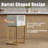 Modern Bar stool,Barrel Counter Height Bar Stools,White PU Leather with Gold Metal Legs,Set of 2-501248951-501248948-501248949